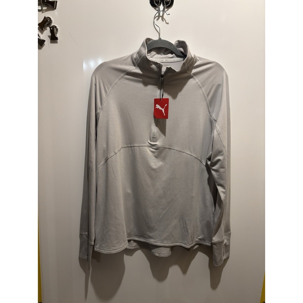 Puma Pullover Women's Size‎ Large Grey Thumbholes